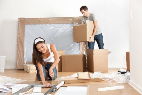 A professional removal truck ready for loading at a home move