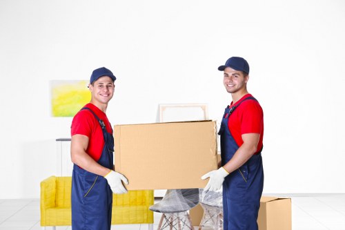 Moving truck loaded with household items for a safe relocation.