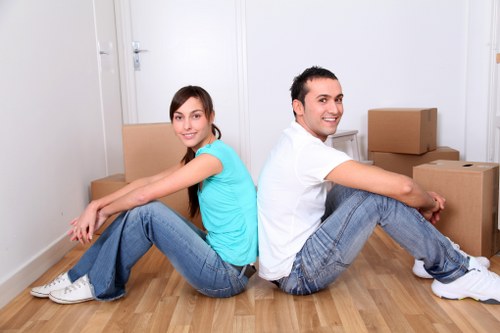 Man and Van truck loaded with household items