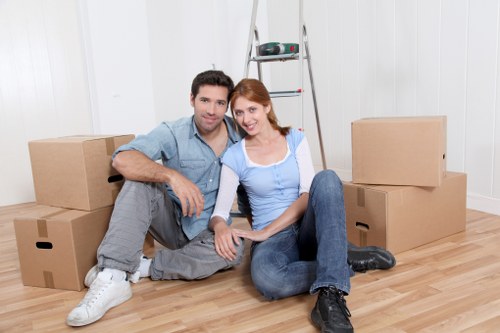 Packing and loading boxes into a moving truck