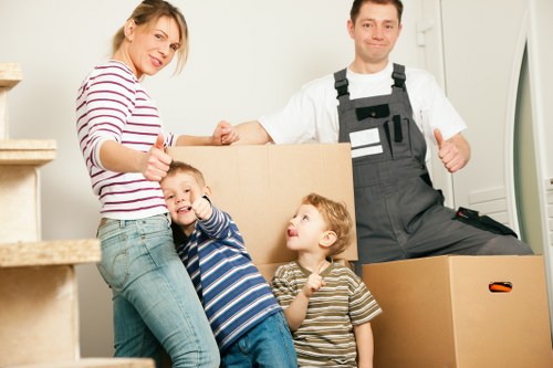 Efficient loading of items into a moving truck.